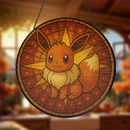 Eevee Pokemon Stained Glass Suncatcher
