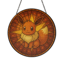 Eevee Pokemon Stained Glass Suncatcher