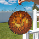 Eevee Pokemon Stained Glass Suncatcher