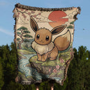Eevee Pokemon Japan Style Woven Throw Blanket
