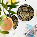 Eevee Pokemon Stained Glass Decor Coaster - Gift Idea
