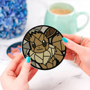 Eevee Pokemon Stained Glass Decor Coaster - Gift Idea