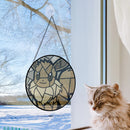 Eevee Pokemon Round Stained Glass Suncatcher