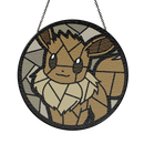 Eevee Pokemon Round Stained Glass Suncatcher