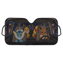 Eevee Vaporeon Jolteon Flareon Pokemon Car Auto Sunshades