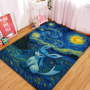 Glaceon Eevee Pokemon Starry Night Rectangular Area Rug