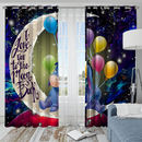 Eeyore Winnie The Pooh Love You To The Moon Galaxy Window Curtain