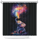 Elepahnt Magic Watercolor Star Night Shower Curtain