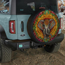 Boho Elephant Mandala Stained Glass Jeep Car Spare Tire Cover