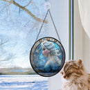 Elsa Round Stained Glass Suncatcher