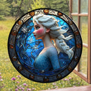 Elsa Round Stained Glass Suncatcher