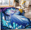 Elsa In Frozen Stained Glass Rectangular Area Rug