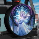 Elsa in Frozen Stained Glass Car Spare Tire Cover
