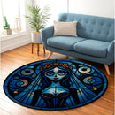 Sally Corpse Bride Stained Glass Round Rug
