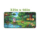 Enchanted Eevee Pokemon Forest Desk Mat