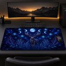 Enchanted Moon Night Deer Desk Mat