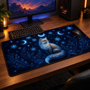 Enchanted Moon Night Fox Desk Mat