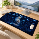 Enchanted Moon Night Fox Desk Mat
