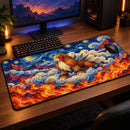 Entei Fire Pokemon Starry Night Desk Mat