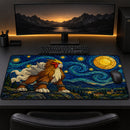 Entei Pokemon Starry Night Desk Mat