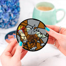 Entei Pokemon Stained Glass Decor Coaster - Gift Idea