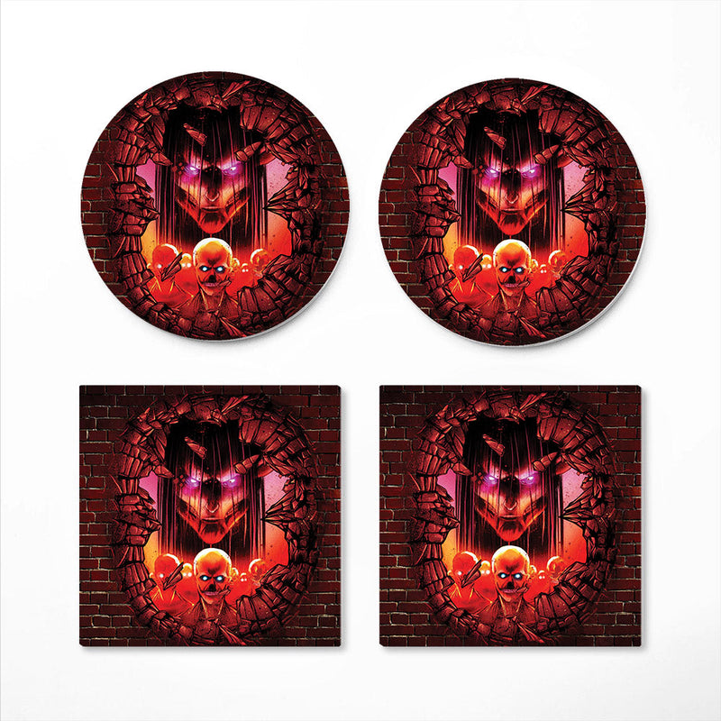 Eren Attack On Titans Founding Titan Break Wall Anime Ceramic Decor Coaster - Gift Idea