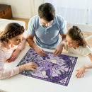Espeon Purple Flower Stained Glass Jigsaw Puzzle