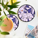 Espeon Pokemon Stained Glass Decor Coaster - Gift Idea