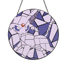 Espeon Pokemon Eevee Evolution Round Stained Glass Suncatcher