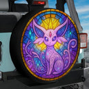 Espeon Pokemon Stained Glass Jeep Car Spare Tire Cover