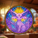 Espeon Pokemon Stained Glass Suncatcher