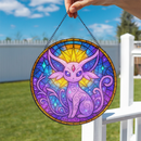 Espeon Pokemon Stained Glass Suncatcher