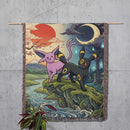Espeon Umbreon Japan Style Pokemon Woven Throw Blanket