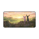 Espeon and Umbreon Pokemon Sunset Desk Mat