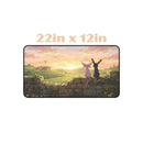 Espeon and Umbreon Pokemon Sunset Desk Mat