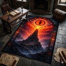 Eye of Sauron The Lord Of The Rings Stained Glass Rectangular Area Rug