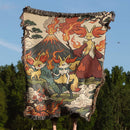 Fennekin Braixen Delphox Pokemon Woven Throw Blanket