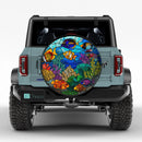 Nemo Deep Sea Corals Stained Glass Jeep Car Spare Tire Cover
