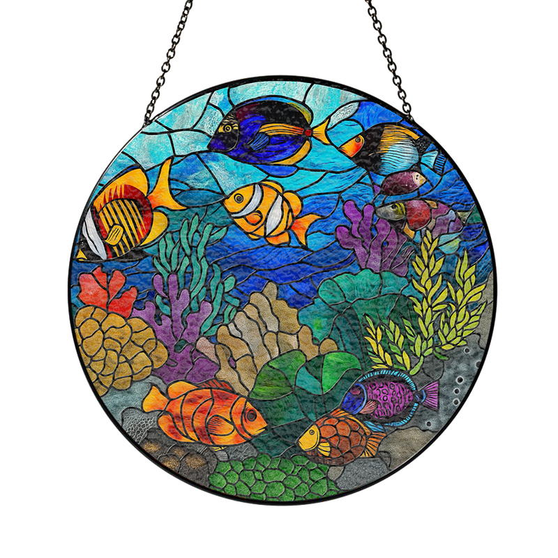 Nemo Deep Sea Corals Stained Glass Suncatcher