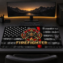 Firefighter American Flag Desk Mat