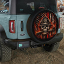 US Firefighter Skull Fire Car Spare Tire Cover