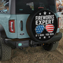 Fireworks Expert American Flag Sunglasses Car Spare Tire Cover