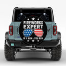 Fireworks Expert American Flag Sunglasses Car Spare Tire Cover