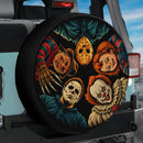 Five Classic Horror Movie Villains Car Spare Tire Cover With Camera Hole