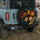 Five Classic Horror Movie Villains Car Spare Tire Cover With Camera Hole