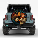 Five Classic Horror Movie Villains Car Spare Tire Cover With Camera Hole
