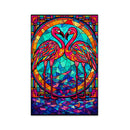 Flamingo Stained Glass Jigsaw Puzzle