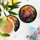 Flamingo Bird Stained Glass Decor Coaster - Gift Idea