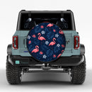 Flamingo Pattern Car Spare Tire Cover