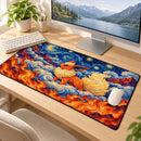 Flareon Fire Pokemon Starry Night Desk Mat